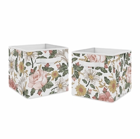 Vintage Floral Collection Foldable Fabric Storage Bins