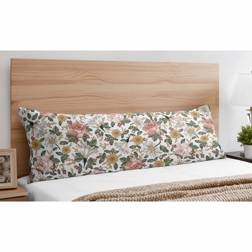 Vintage Floral Collection Full Length Body Pillow Cover - alt image 1