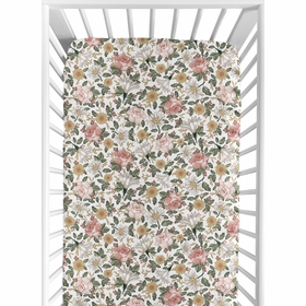 Vintage Floral Collection Jersey Knit Crib Sheet