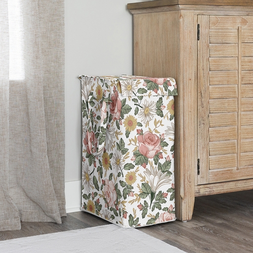 Vintage Floral Collection Laundry Hamper with Handles - alt image 1
