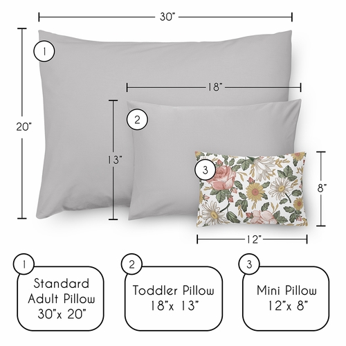 Vintage Floral Collection Mini Pillow with Pillowcase - alt image 4