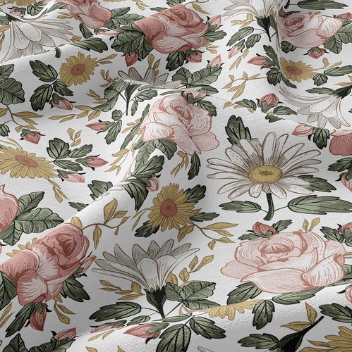 Vintage Floral Collection Mini Pillow with Pillowcase - alt image 5