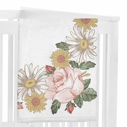 Vintage Floral Collection Monthly Milestone Baby Blanket - alt image 2
