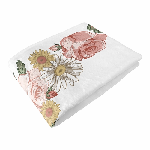 Vintage Floral Collection Monthly Milestone Baby Blanket - alt image 5
