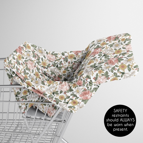 Vintage Floral Collection Multi Use Baby Car Seat and Nursing Cover - alt image 3