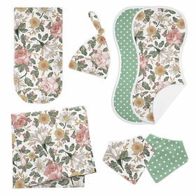 Vintage Floral Collection Newborn Baby Layette Set