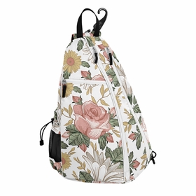 Vintage Floral Collection Pickleball Bag Sling Backpack