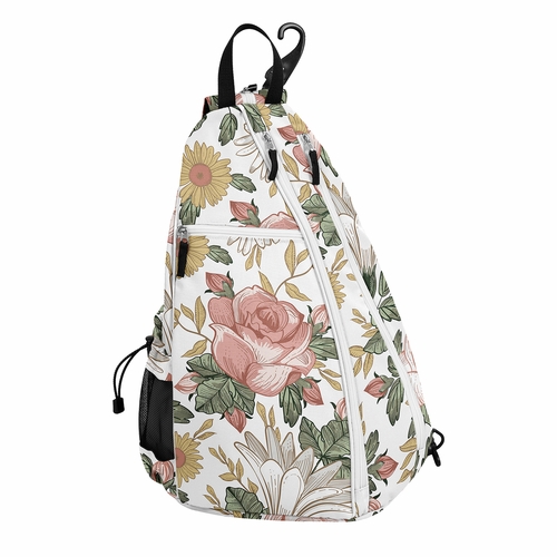 Vintage Floral Collection Pickleball Bag Sling Backpack