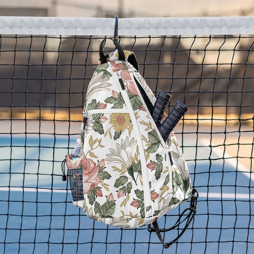 Vintage Floral Collection Pickleball Bag Sling Backpack - alt image 2