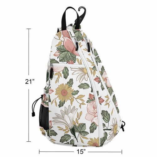 Vintage Floral Collection Pickleball Bag Sling Backpack - alt image 5