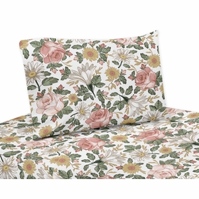 Vintage Floral Collection Queen Sheet Set