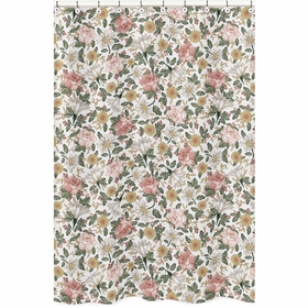 Vintage Floral Collection Shower Curtain