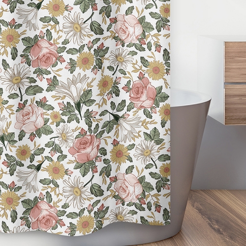 Vintage Floral Collection Shower Curtain - alt image 2