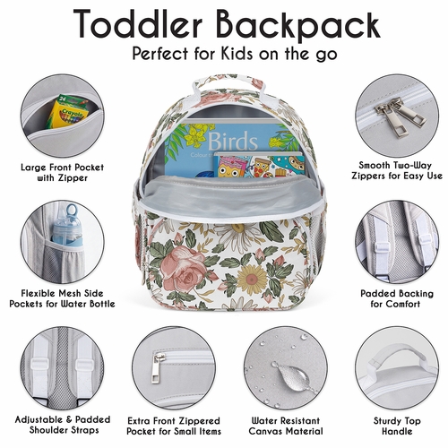 Vintage Floral Collection Small Toddler Backpack - alt image 5