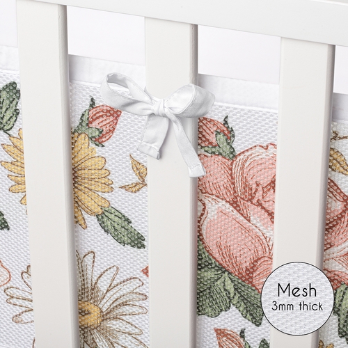 Vintage Floral Collection Sweet Jojo Designs + BreathableBaby Breathable Mesh Crib Liner - alt image 4