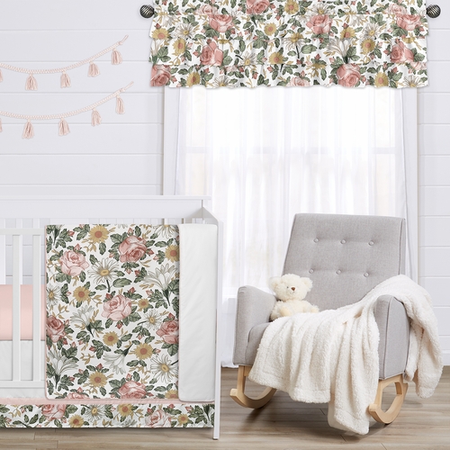 Vintage Floral Collection Tiered Window Valance - alt image 2