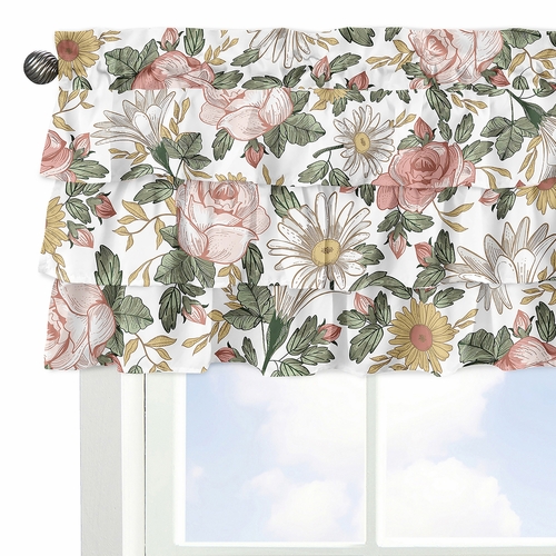 Vintage Floral Collection Tiered Window Valance - alt image 3