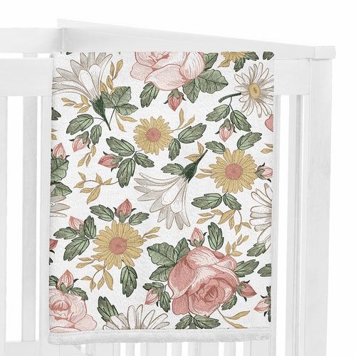 Vintage Floral Collection Toddler Blanket Baby Swaddle - alt image 3