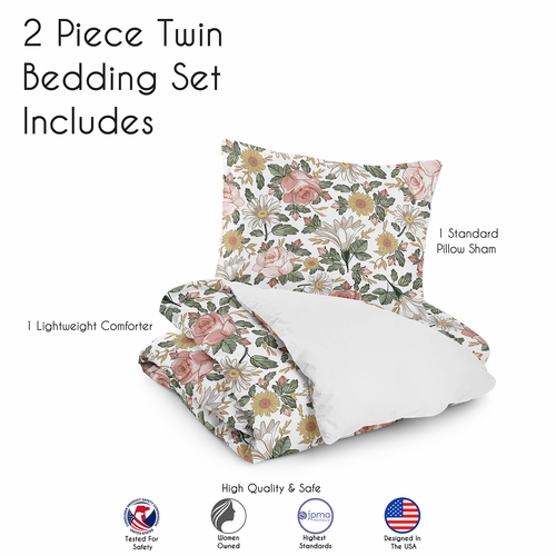 Vintage Floral Collection Twin Bedding - alt image 4