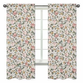Vintage Floral Collection Window Panels - Set of 2