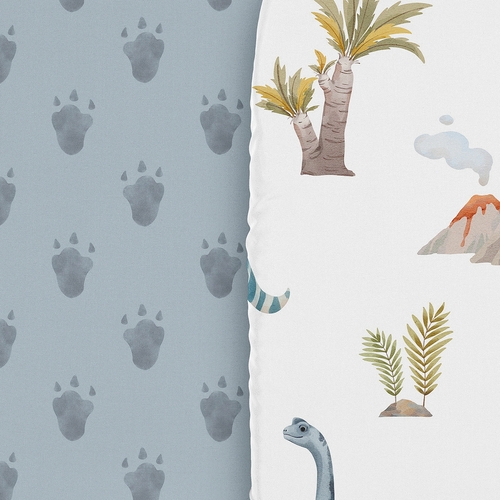 Watercolor Dinosaur Dino Collection 2 Pack Baby Bassinet Fitted Sheets - alt image 4