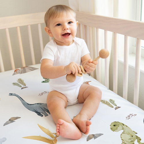 Watercolor Dinosaur Dino Collection 2 Pack Crib Sheets - alt image 4