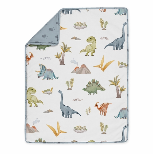 Watercolor Dinosaur Dino Collection 4 Piece Crib Bedding - alt image 2
