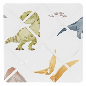 Watercolor Dinosaur Dino Collection Fabric Memo Board