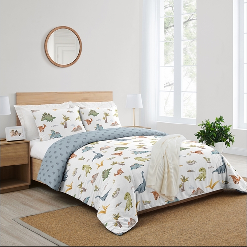 Watercolor Dinosaur Dino Collection Full/Queen Bedding - alt image 1