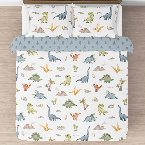 Watercolor Dinosaur Dino Collection Full/Queen Bedding - alt image 2