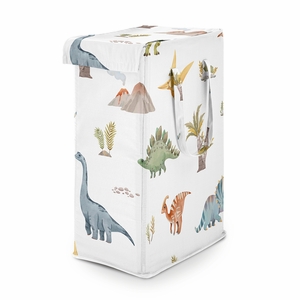 Watercolor Dinosaur Dino Collection Laundry Hamper with Handles