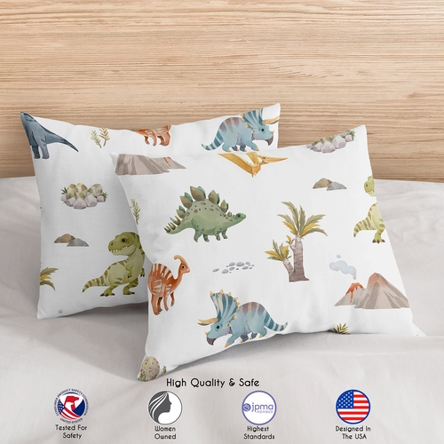 Watercolor Dinosaur Dino Collection Queen Duvet Cover Bedding Set - alt image 4