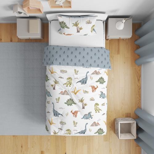 Watercolor Dinosaur Dino Collection Toddler Bedding - alt image 1