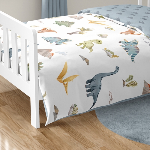 Watercolor Dinosaur Dino Collection Toddler Bedding - alt image 5