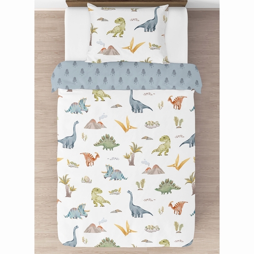 Watercolor Dinosaur Dino Collection Twin Bedding - alt image 2