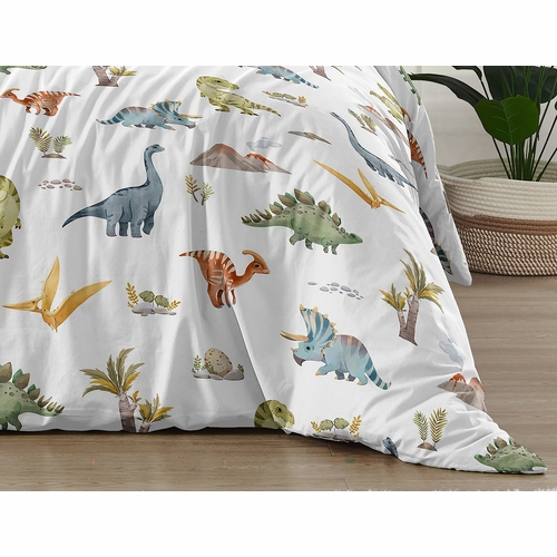 Watercolor Dinosaur Dino Collection Twin Bedding - alt image 5