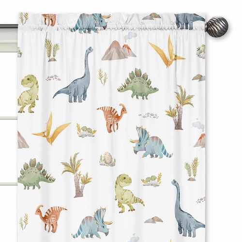Watercolor Dinosaur Dino Collection Window Panels - Set of 2 - alt image 2