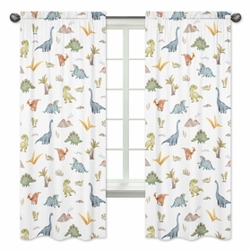 Watercolor Dinosaur Dino Collection Window Panels - Set of 2