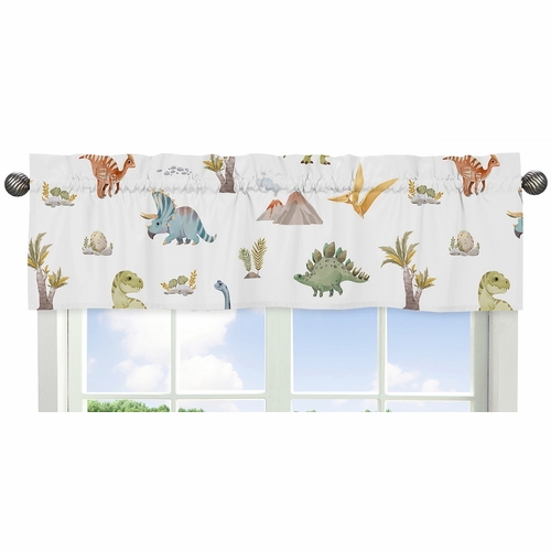 Watercolor Dinosaur Dino Collection Window Valance