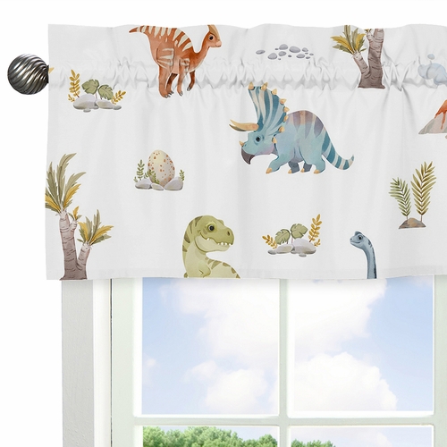 Watercolor Dinosaur Dino Collection Window Valance - alt image 3
