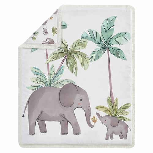 Watercolor Elephants Collection 4 Piece Crib Bedding - alt image 2