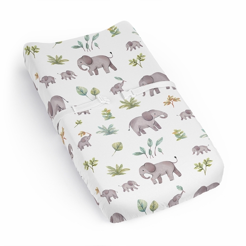 Watercolor Elephants Collection Changing Pad Cover Sheet