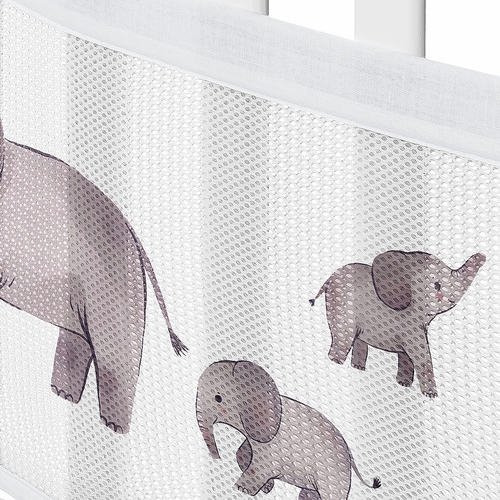 Watercolor Elephants Collection Sweet Jojo Designs + BreathableBaby Breathable Mesh Crib Liner Pad - alt image 4