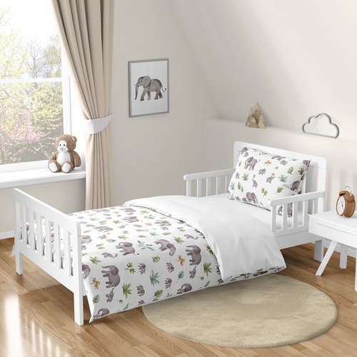 Watercolor Elephants Collection Toddler Bedding