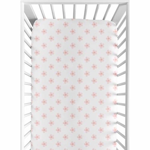 Watercolor Floral Burgundy Wine and Pink Collection Crib Sheet - Flower Blossom