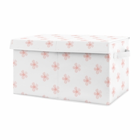 Watercolor Floral Burgundy Wine and Pink Collection Flower Blossom Fabric Toy Bin Storage