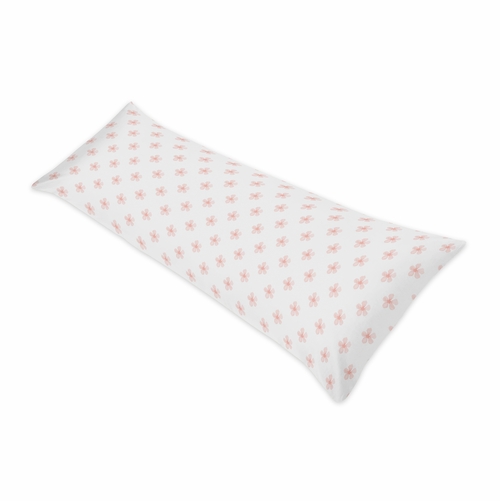 Watercolor Floral Burgundy Wine and Pink Collection Full Length Body Pillow Cover - alt image 1