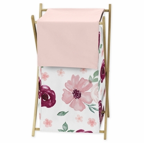Watercolor Floral Burgundy Wine and Pink Collection Hamper