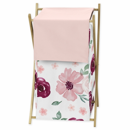 Watercolor Floral Burgundy Wine and Pink Collection Hamper
