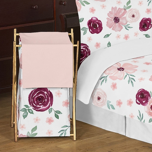 Watercolor Floral Burgundy Wine and Pink Collection Hamper - alt image 1